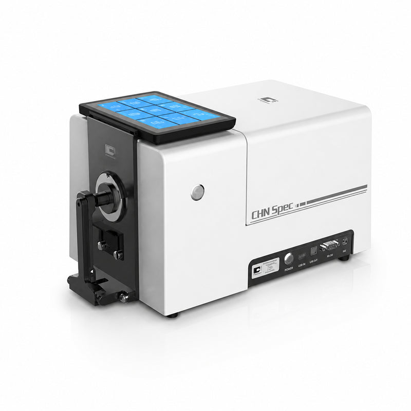 CHNSpec CS-820P, CS-821N and CS-826 benchtop spectrophotometer series with 7-inch touchscreen
