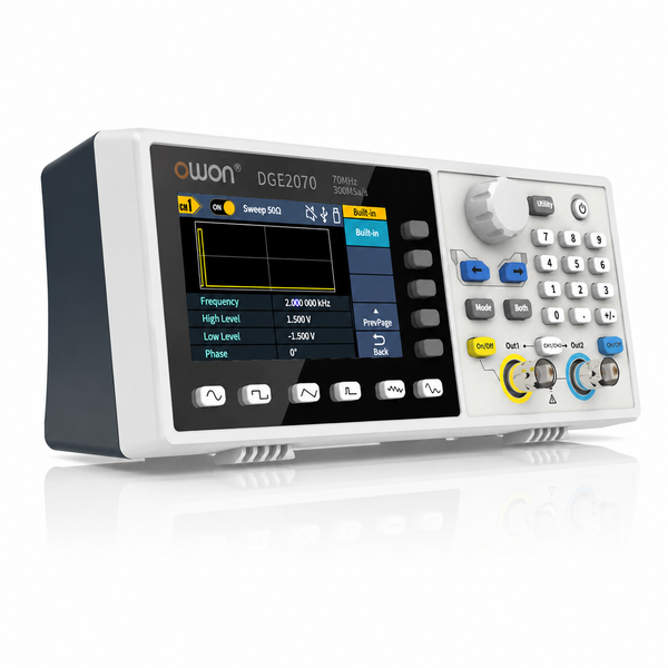 OWON DGE2070 arbitrary waveform generator with up to 70 MHz output