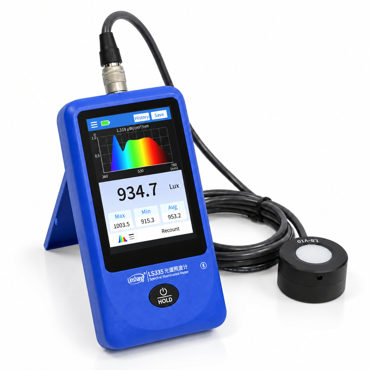 Linshang LS335 Lux, CCT, CRI, flicker and UV index measurement instrument