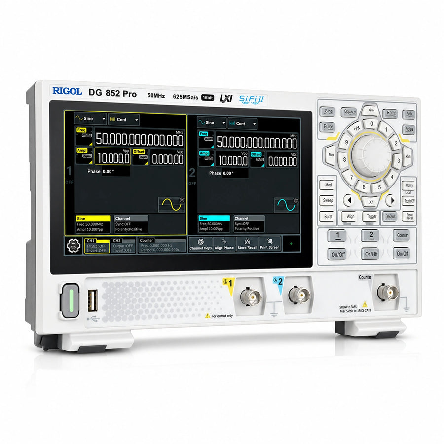 RIGOL DG800 Pro 16-Bit AWG, 50 MHz, 625 MSa/s