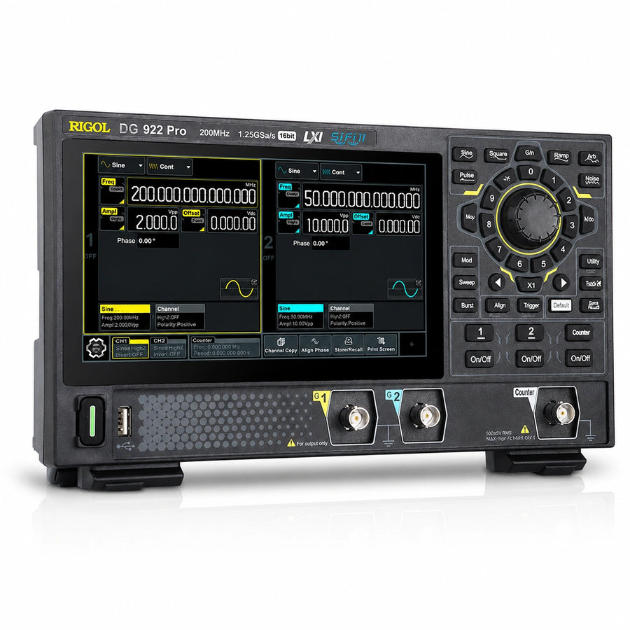 RIGOL DG900 Pro 16-Bit AWG, Up to 200 MHz, 2 Channels