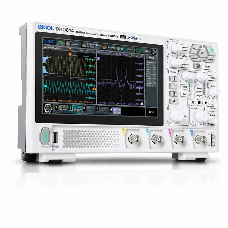 RIGOL DHO800 Series 12-bit digital oscilloscope with 7-inch touchscreen