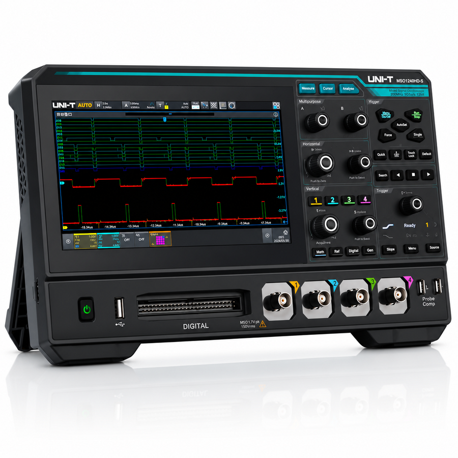 UNI-T MSO1000HD 12-Bit 9-in-1 Oscilloscope, 250 MHz